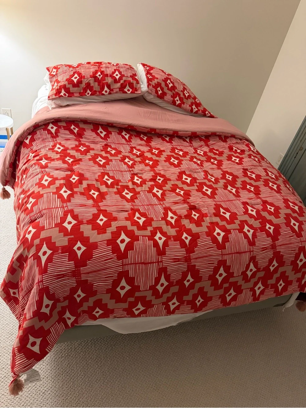 Opalhouse Red & Cream Geometric Printed Comforter
